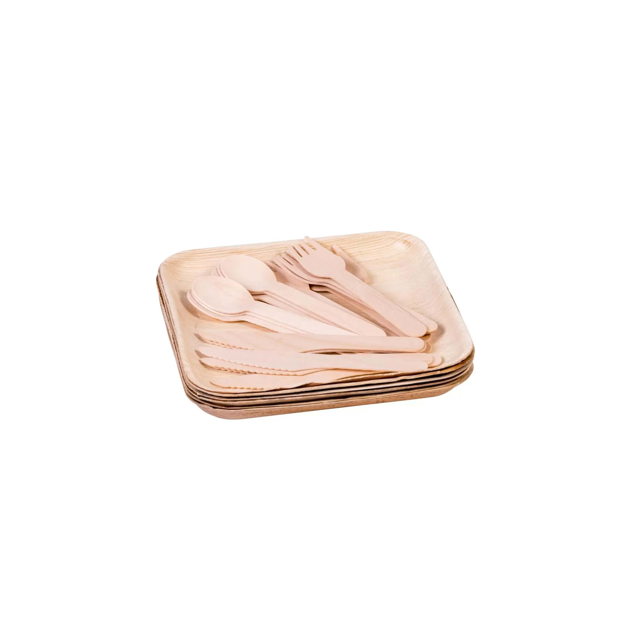 CASA Areca Leaf Set Di Piatti 6 Pz Con Posate Naturale* Piatti