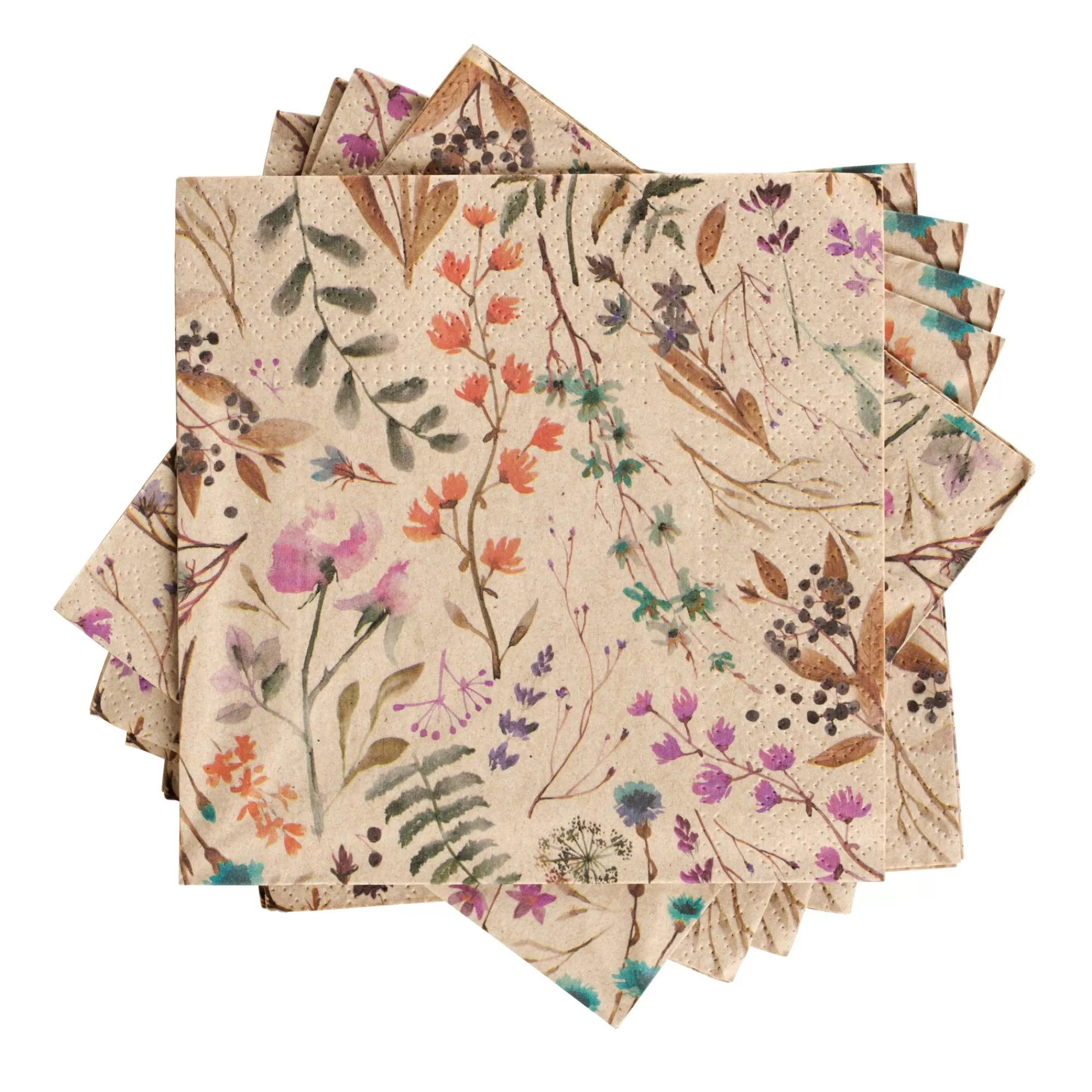 CASA Eco Dried Flower Set Di 20 Tovaglioli Multicolore* Tovaglioli