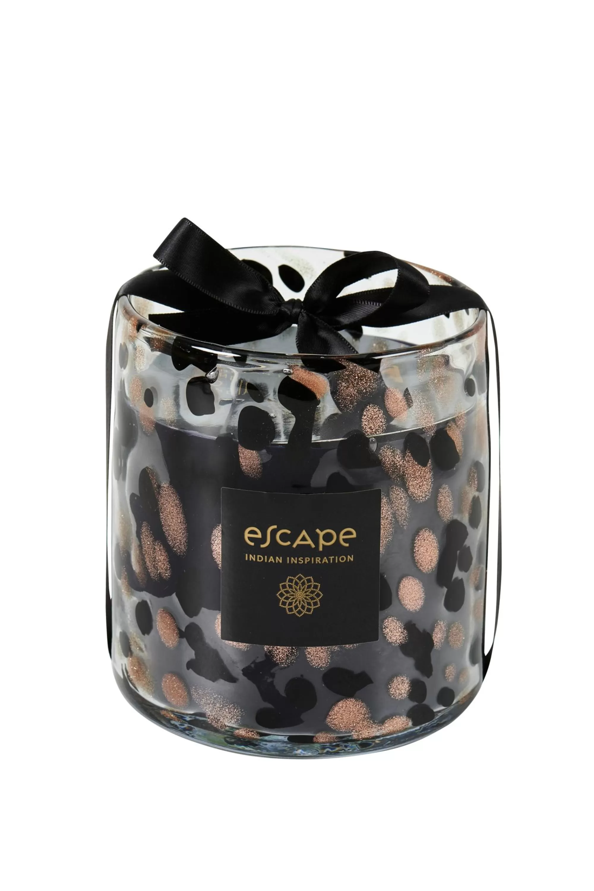 CASA Escape Indian Inspiration Candela Profumata Nero, Rame, Multicolore* Candele