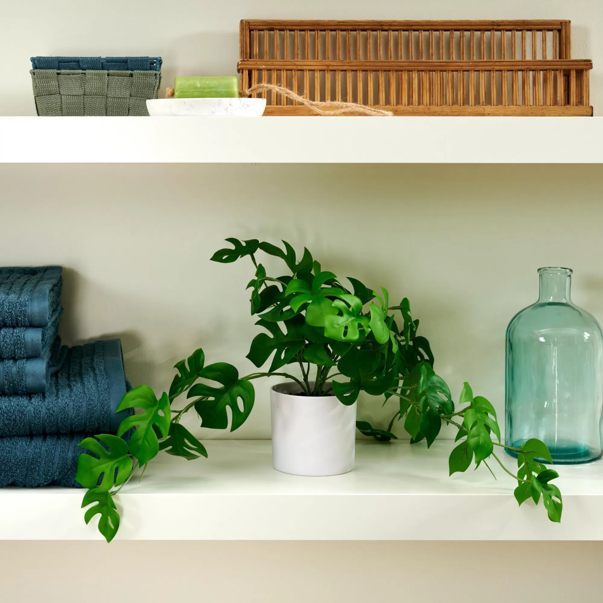 CASA Monstera Pianta Vari Colori, Bianco, Verde* Piante Artificiali