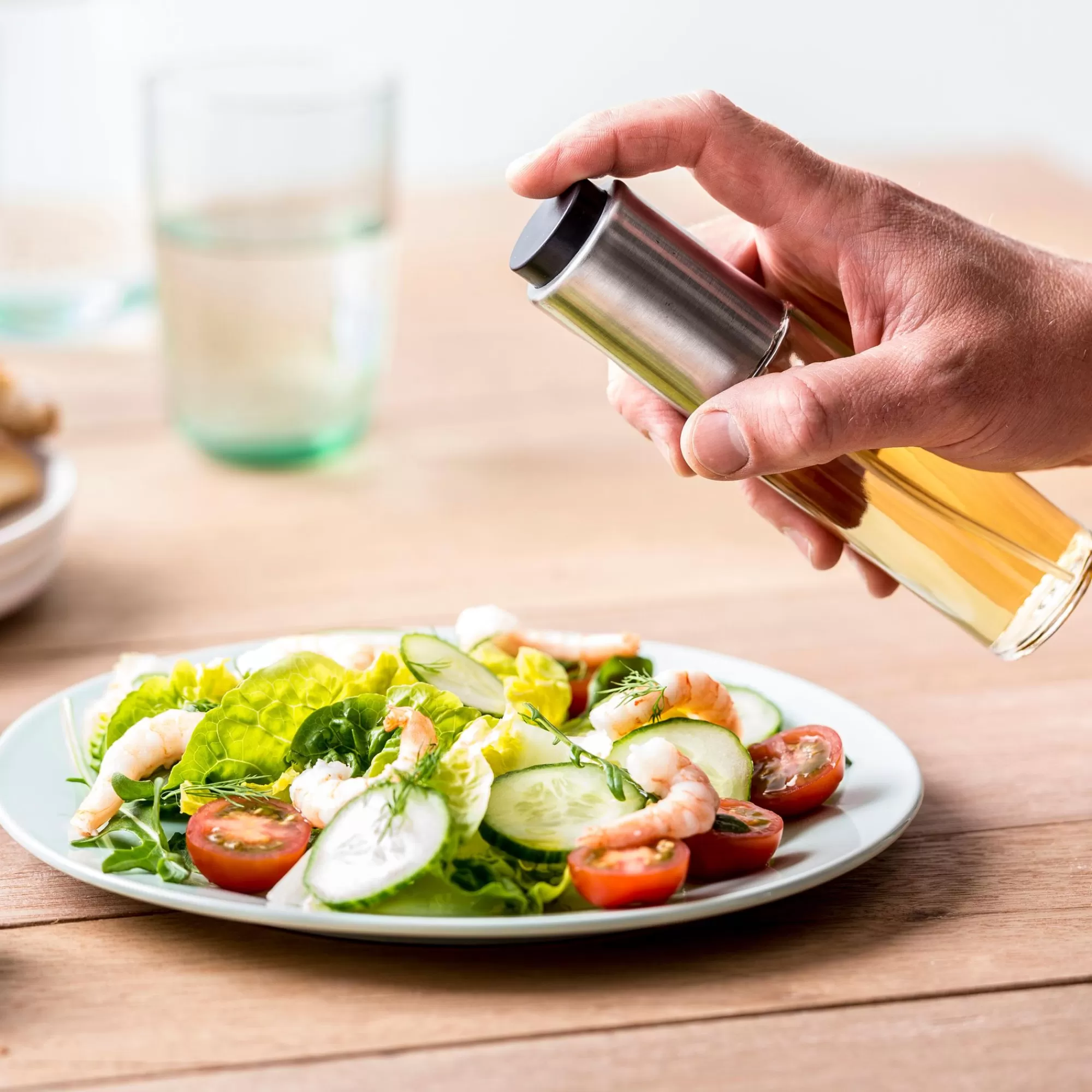 CASA Vinaigre Vaporizzatore Olio O Aceto Nero, Argentato, Trasparente* Bottiglie Per Olio