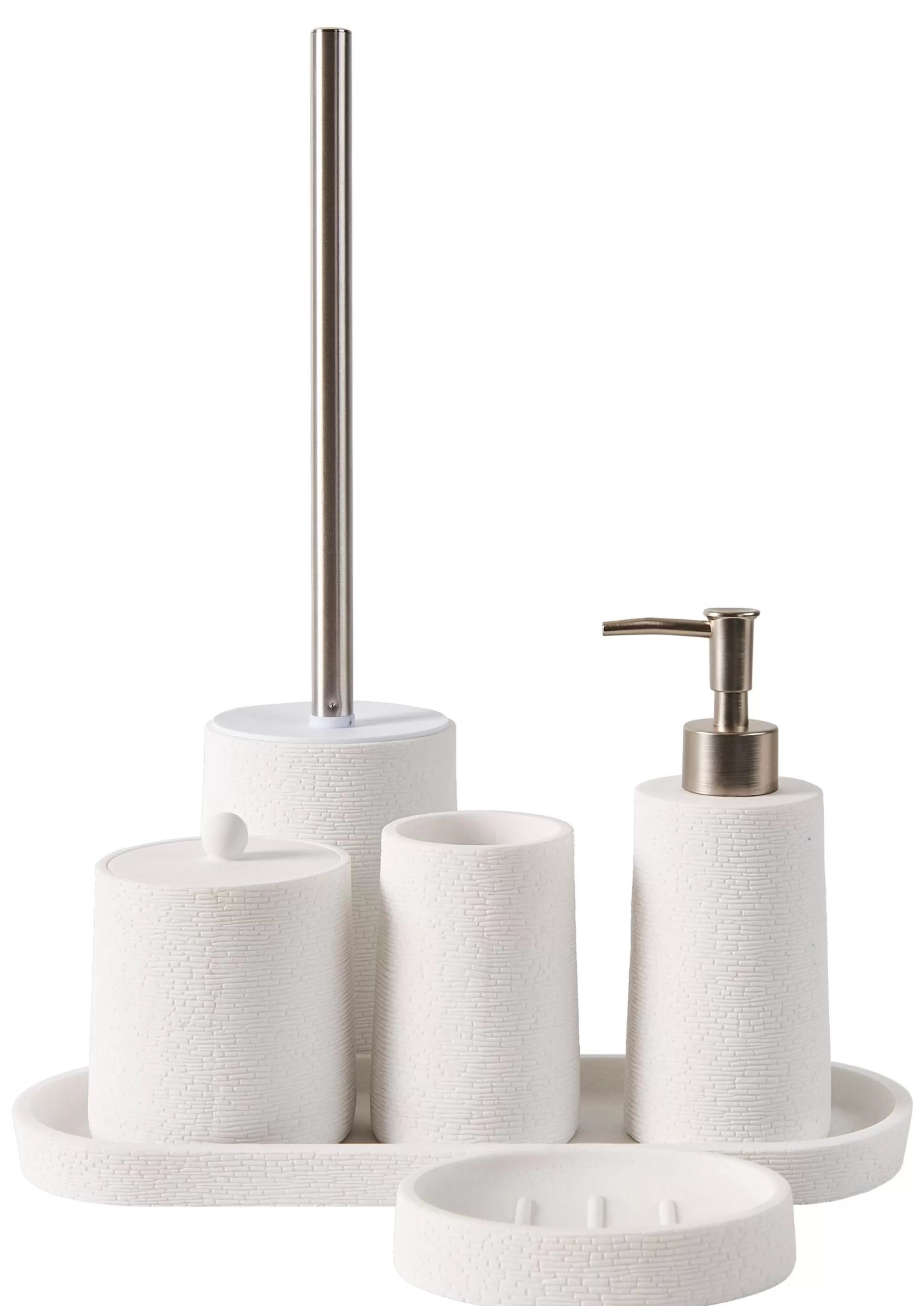 CASA White Elegance Dispenser Per Sapone Bianco, Argentato* Accessori Da Lavandino